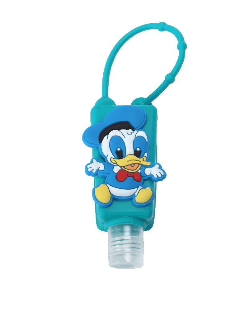 >Donald Duck Suport pentru sticle din silicon pentru dezinfectarea mâinilor